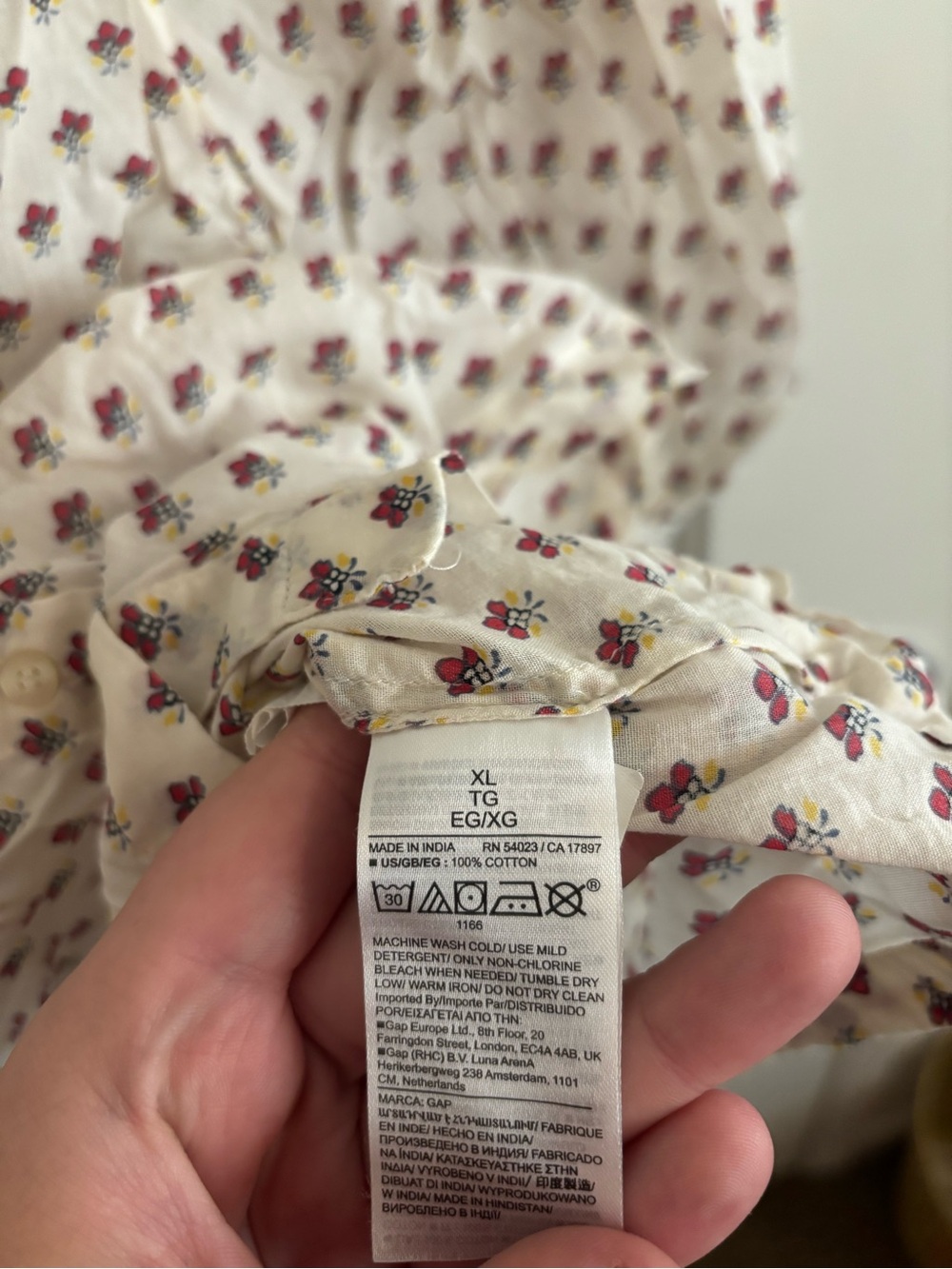 GAP x DOEN collab Cream Peasant Blouse with Floral Motif - Picture 3 of 5
